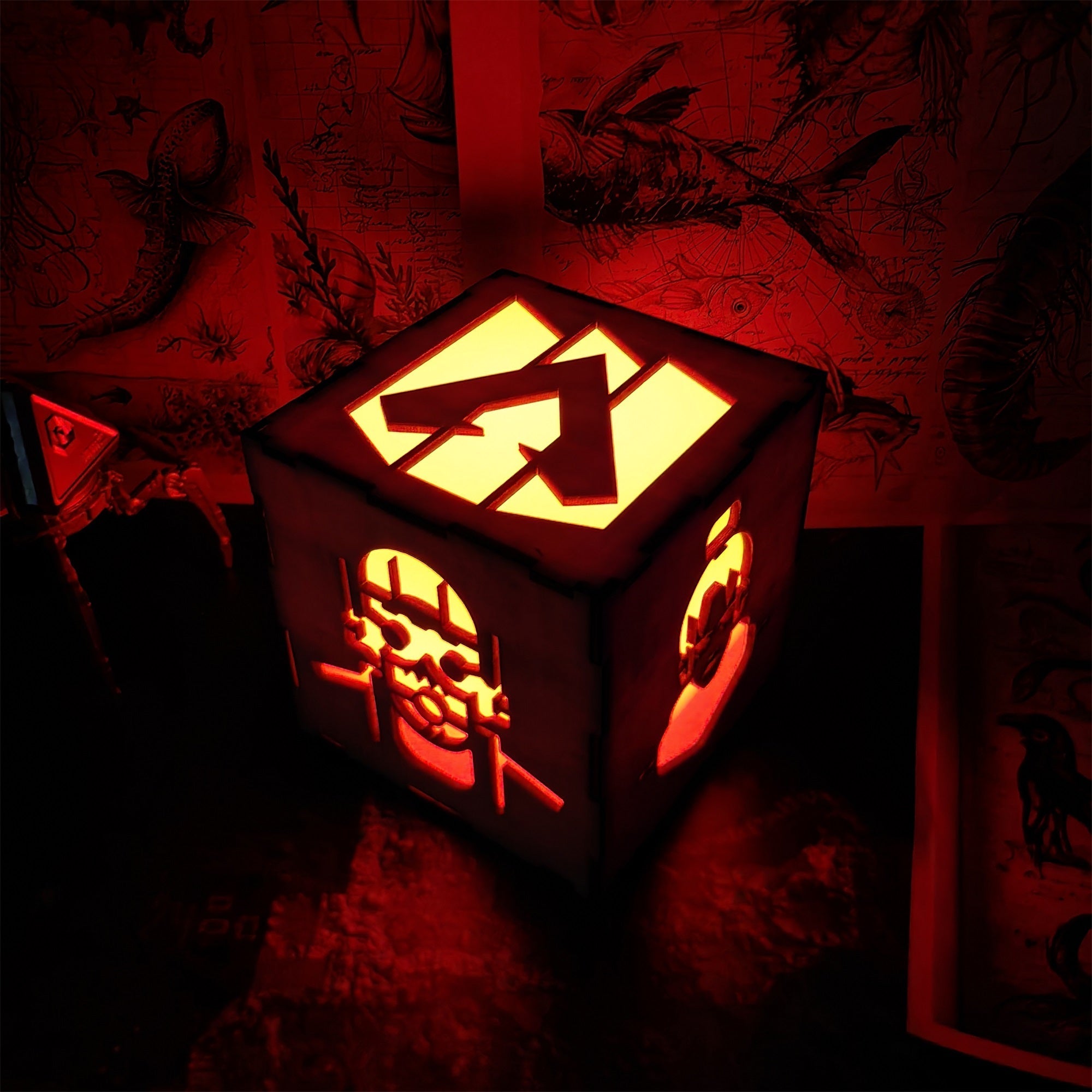 Handmade Wraith Octane Wooden Lantern Night Light - Tophatter Daily Deals