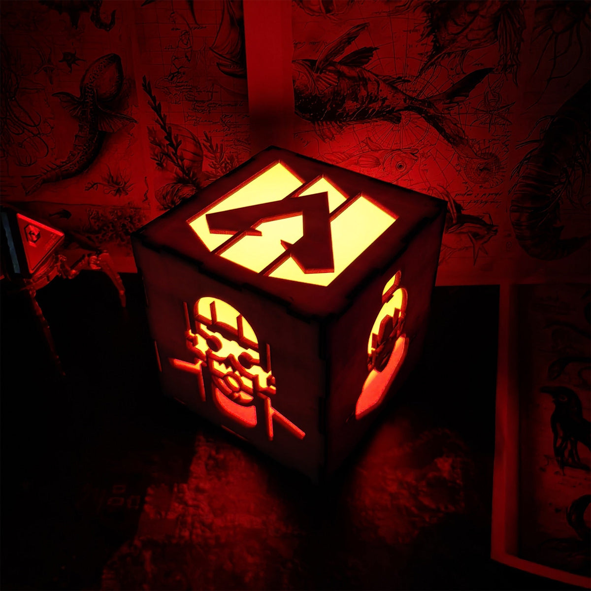 Handmade Wraith Octane Wooden Lantern Night Light - Tophatter Daily Deals
