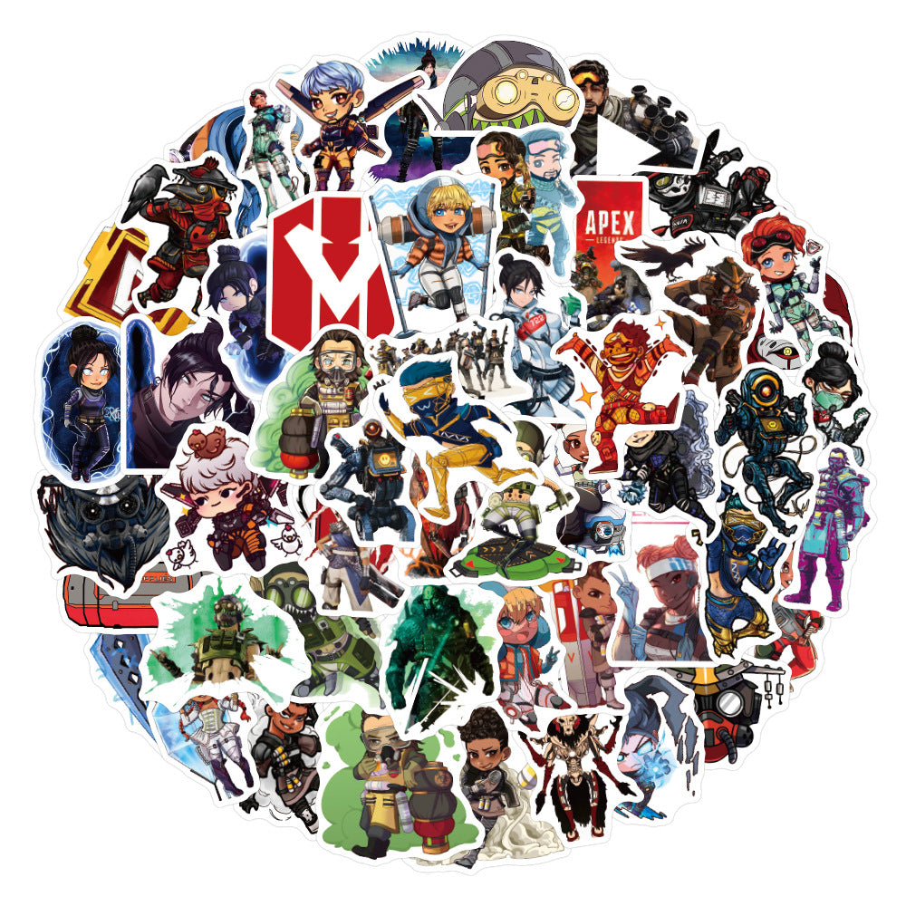 100 PCS Waterproof Octane Wraith Wattson Mirage Bloodhound Pathfinder Loba Stickers - Tophatter Daily Deals