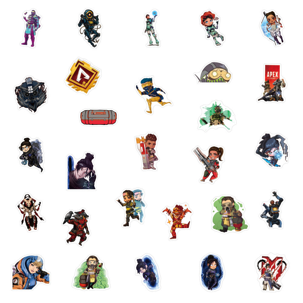 100 PCS Waterproof Octane Wraith Wattson Mirage Bloodhound Pathfinder Loba Stickers - Tophatter Daily Deals
