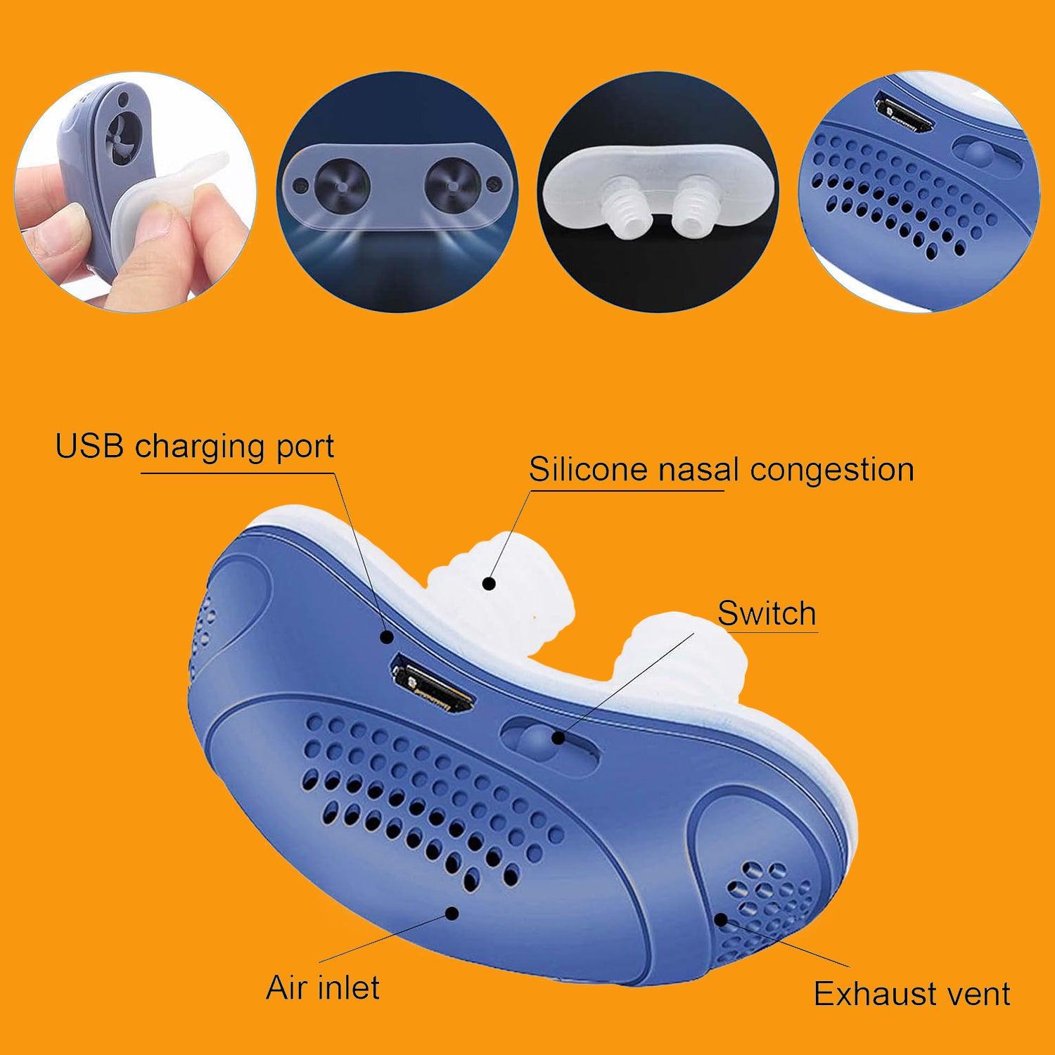 Sleep Apnea Device - Stop Snore Micro Anti Snoring Device Electric Noise Stopper Health Care - Tophatter Daily Deals