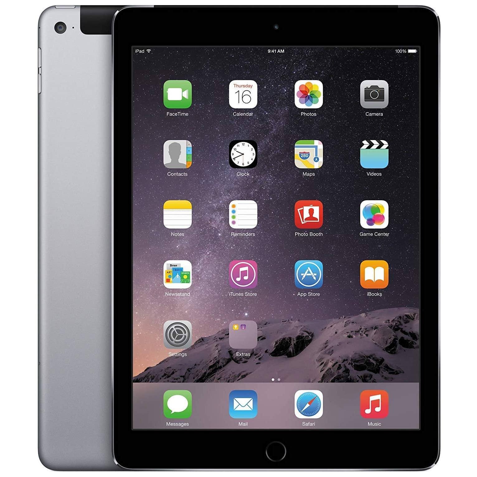 Apple iPad Air 2 Wi-Fi + Cellular 4G LTE - Fully Unlocked (Refurbished) Gray Apple iPad - Tophatter Daily Deals