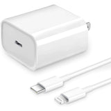 MFi Certified Veetone 20W PD Type C Power Wall Charger Travel Plug with 6FT USB C to Lightning Quick Charge Cable Charging Cable - Tophatter Daily Deals