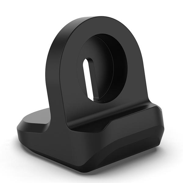 iWatch Silicone Charging Station Stand for Apple Watch Black Charging Station - Tophatter Daily Deals
