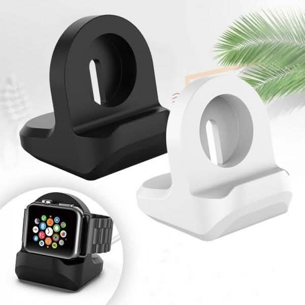 iWatch Silicone Charging Station Stand for Apple Watch Smart Watches - Tophatter Daily Deals
