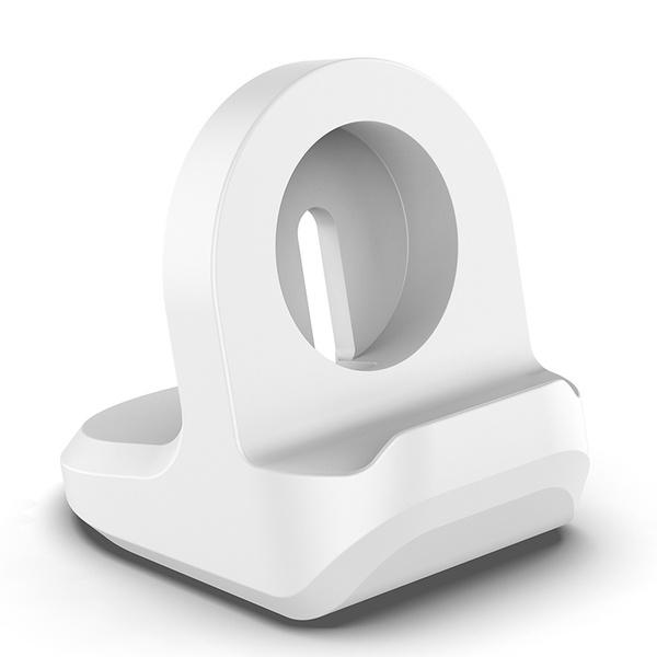 iWatch Silicone Charging Station Stand for Apple Watch White Charging Station - Tophatter Daily Deals