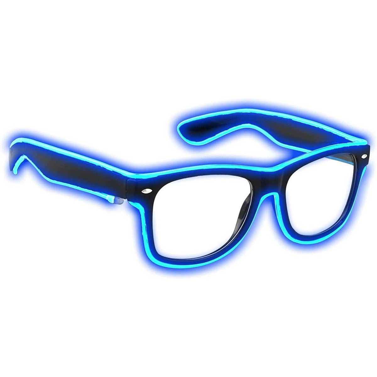 Aquat Light up EL Wire Neon Rave Glasses Blue Sunglasses - Tophatter Daily Deals