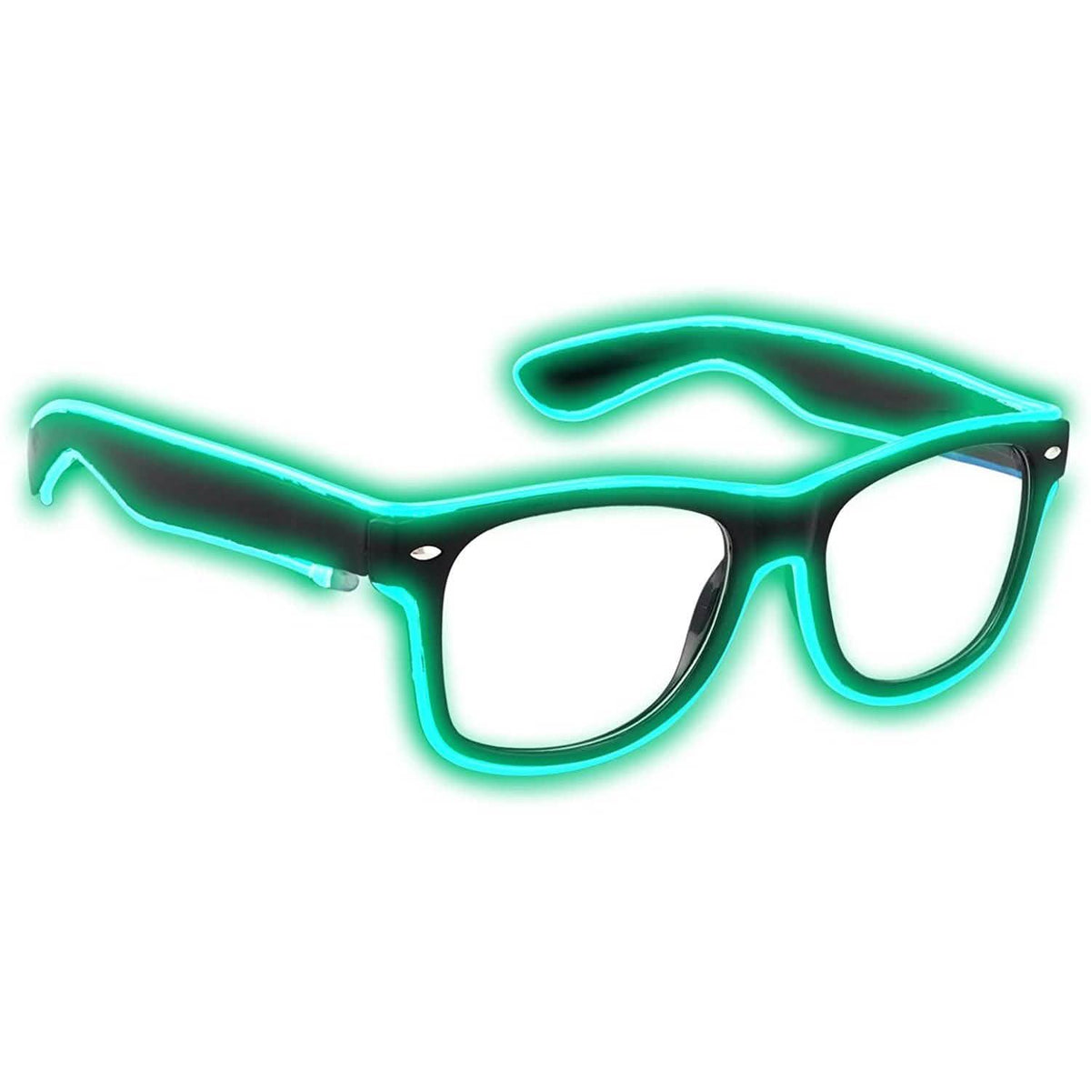 Aquat Light up EL Wire Neon Rave Glasses Green Sunglasses - Tophatter Daily Deals