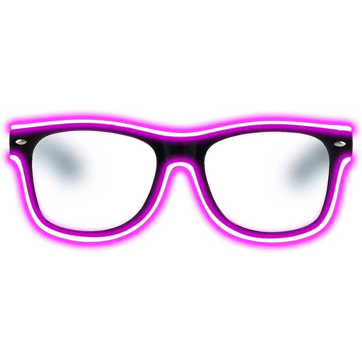 Aquat Light up EL Wire Neon Rave Glasses Pink Sunglasses - Tophatter Daily Deals