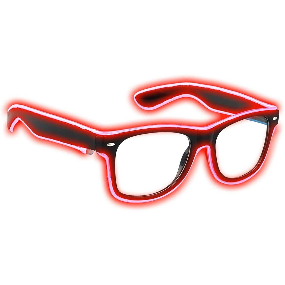 Aquat Light up EL Wire Neon Rave Glasses Red Sunglasses - Tophatter Daily Deals