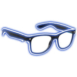 Aquat Light up EL Wire Neon Rave Glasses White Sunglasses - Tophatter Daily Deals