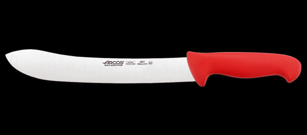 ARCOS BUTCHER KNIFE RED 250 MM - Tophatter's Army Deals KNIVES - Tophatter Daily Deals
