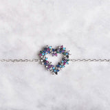 Arden Dark Colored Heart Bracelet Bracelets - Tophatter Daily Deals
