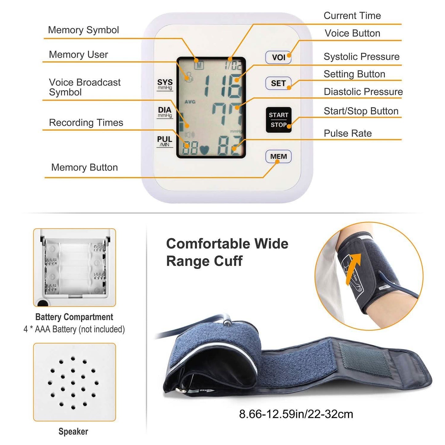 Arm Blood Pressure Monitor with Adjustable Cuff Health & Wellness - Tophatter Daily Deals