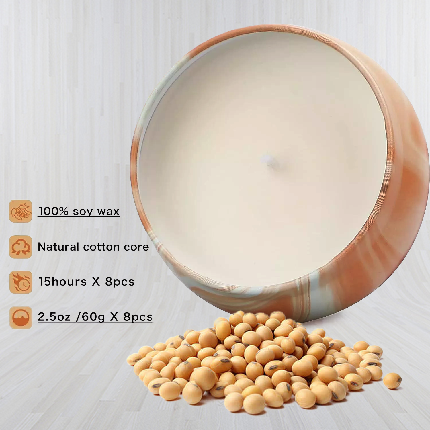 Aromatherapy Oil Candles - 8 Pack Scented Candles Gifts Set 120 Hours Burning Time Home - Tophatter Daily Deals