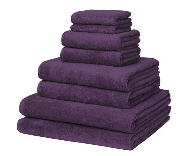 Hospitality Turkish Cotton Hotel Collection Family Towel Set of 8 Plum Bath Towel - Tophatter Daily Deals