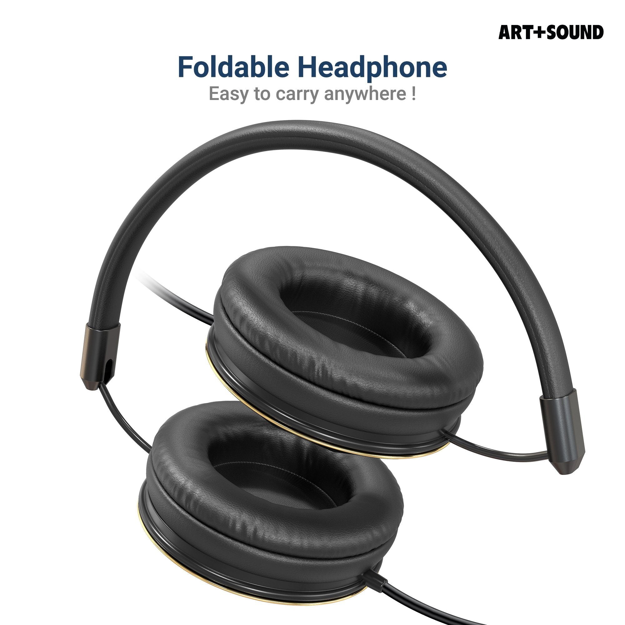 Art & Sound Faceted On-Ear Wired Headphones On-Ear Headphones - Tophatter Daily Deals