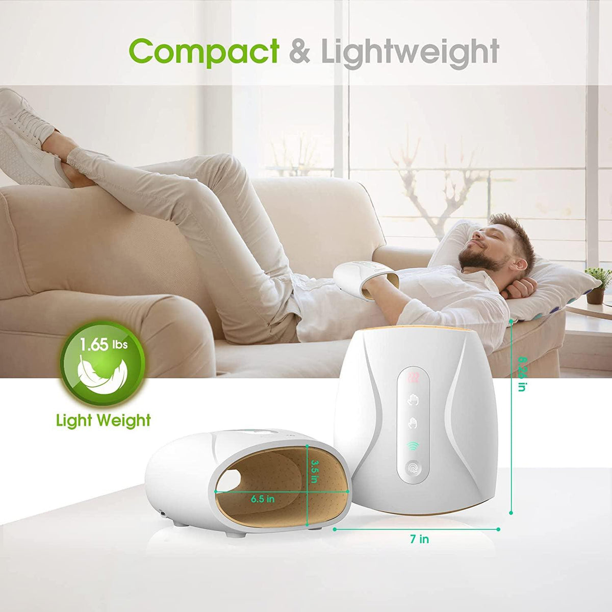Hand Massager Machines - Electric Hand Massager for Palm Massage Cordless Heat Accupressure Massager Personal Care - Tophatter Daily Deals