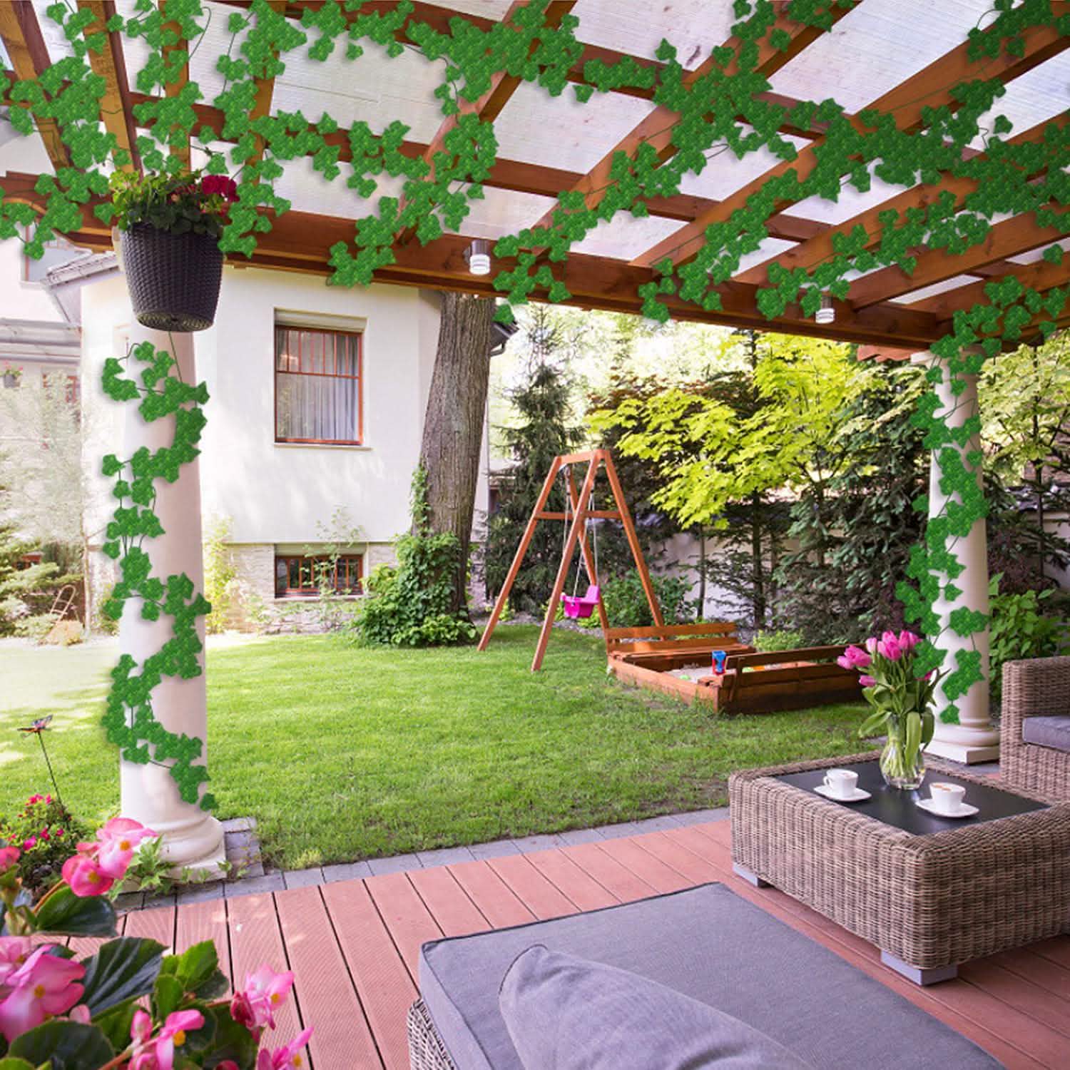 Artificial Ivy Leaves 78.7 Ft. Garden & Patio - Tophatter Daily Deals