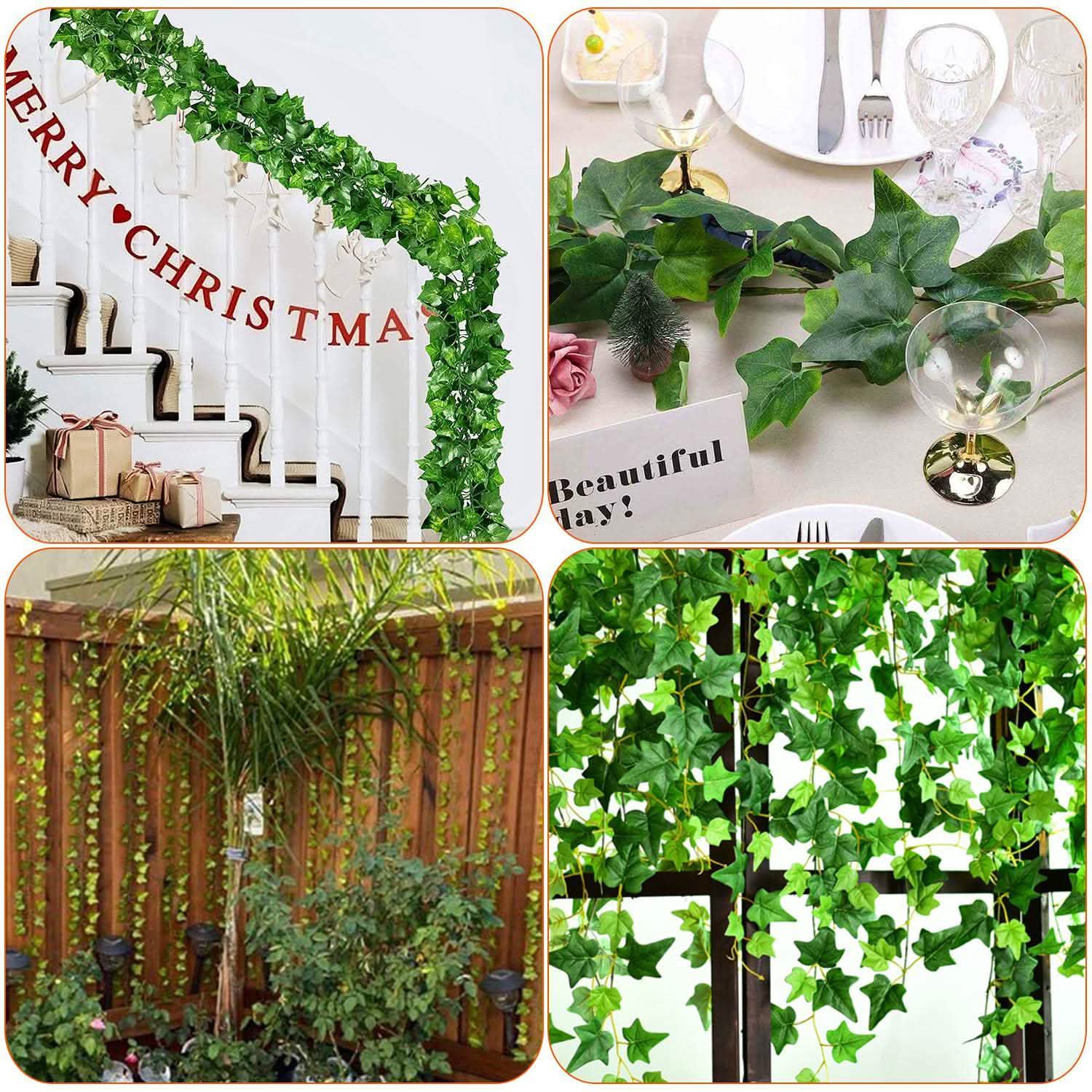 Artificial Ivy Leaves 78.7 Ft. Garden & Patio - Tophatter Daily Deals