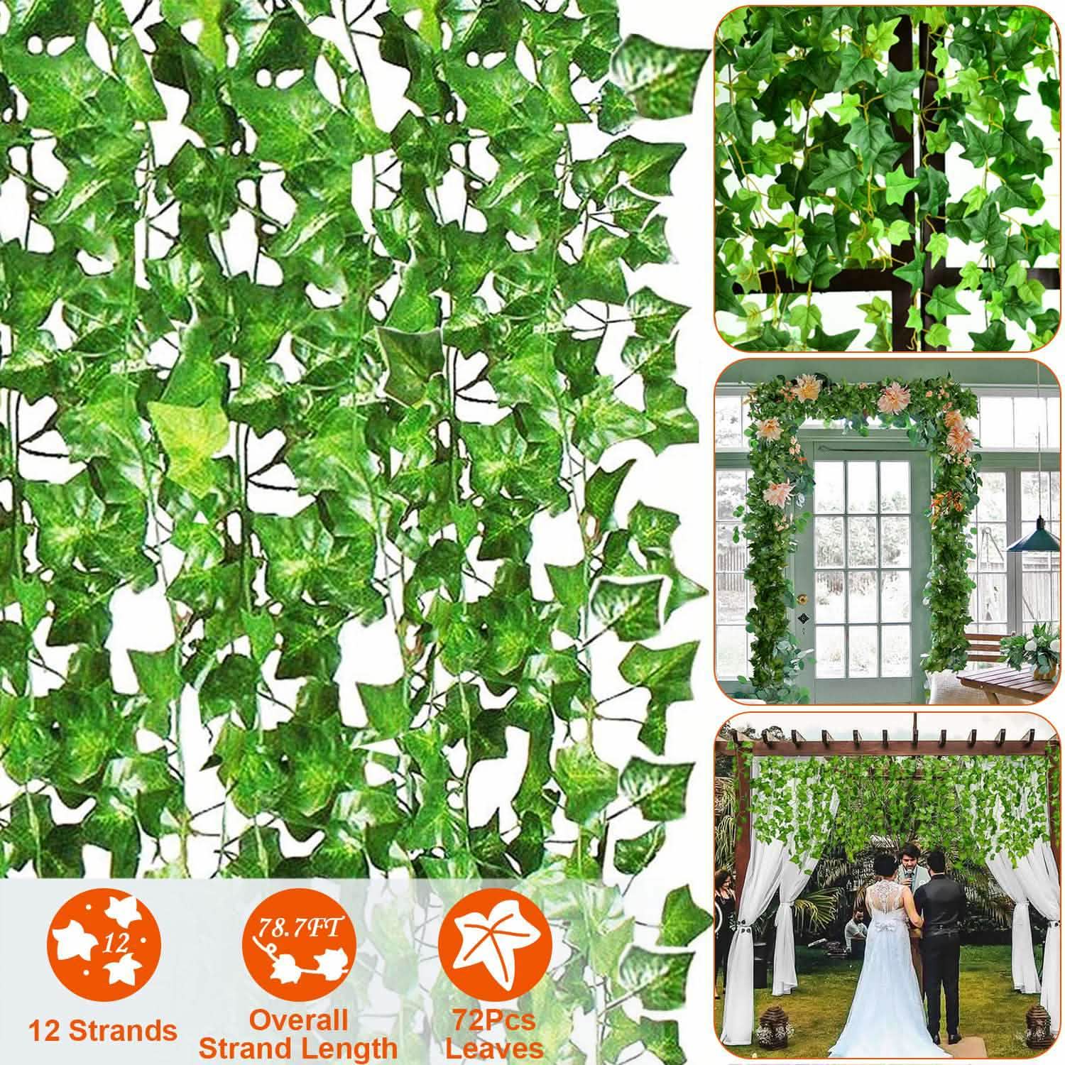 Artificial Ivy Leaves 78.7 Ft. Garden & Patio - Tophatter Daily Deals