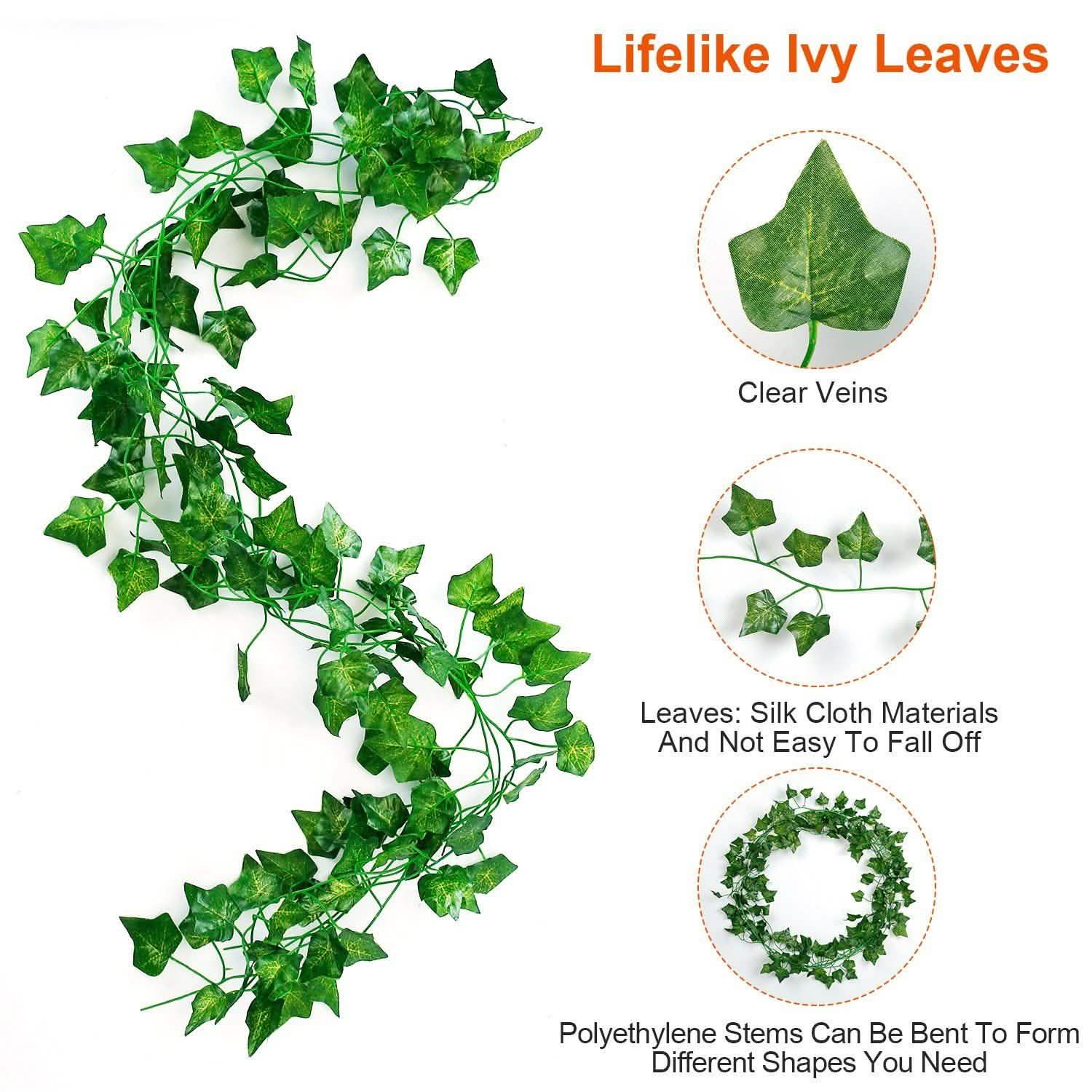 Artificial Ivy Leaves 78.7 Ft. Garden & Patio - Tophatter Daily Deals