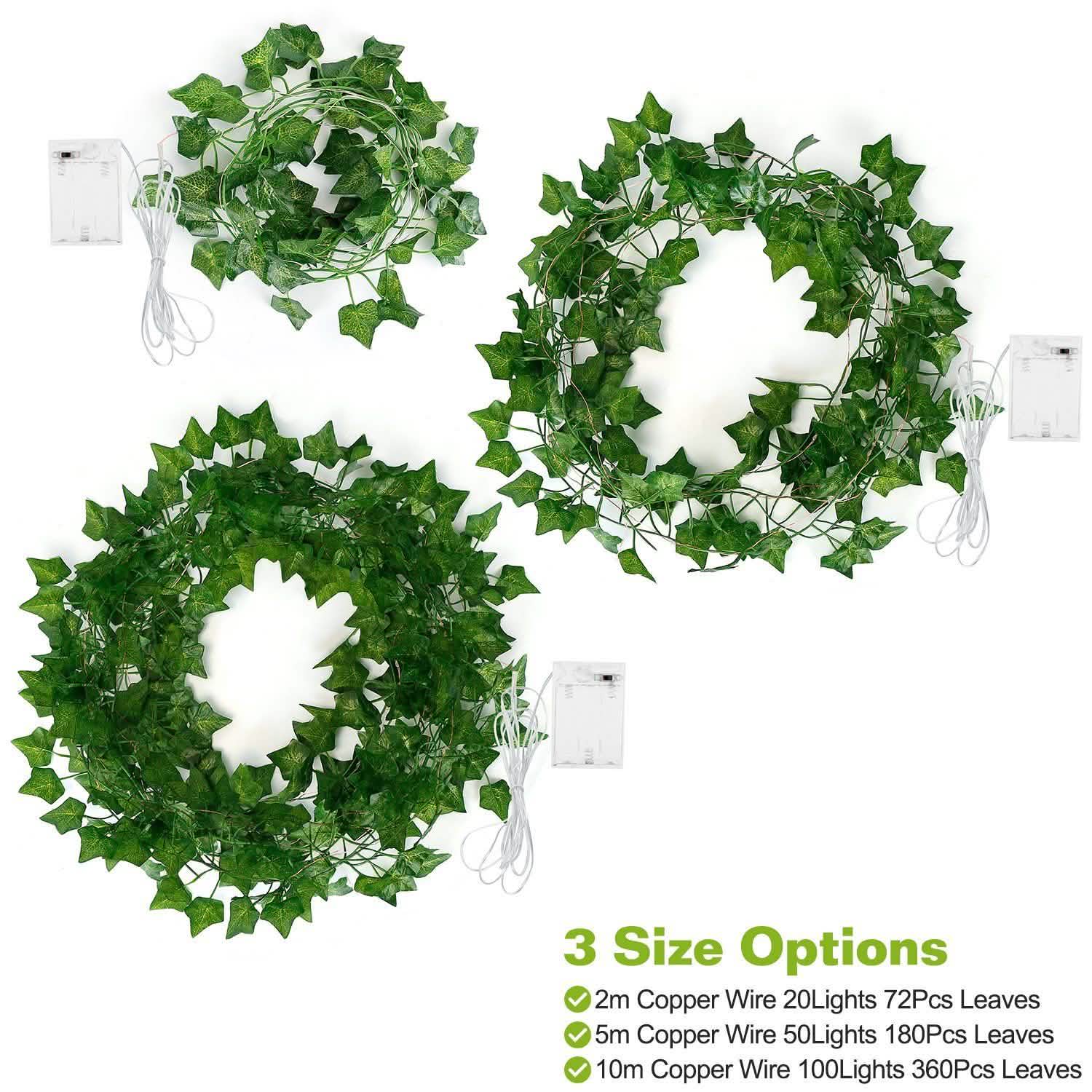 Artificial Ivy Leaves String Lights Outdoor Lighting - Tophatter Daily Deals