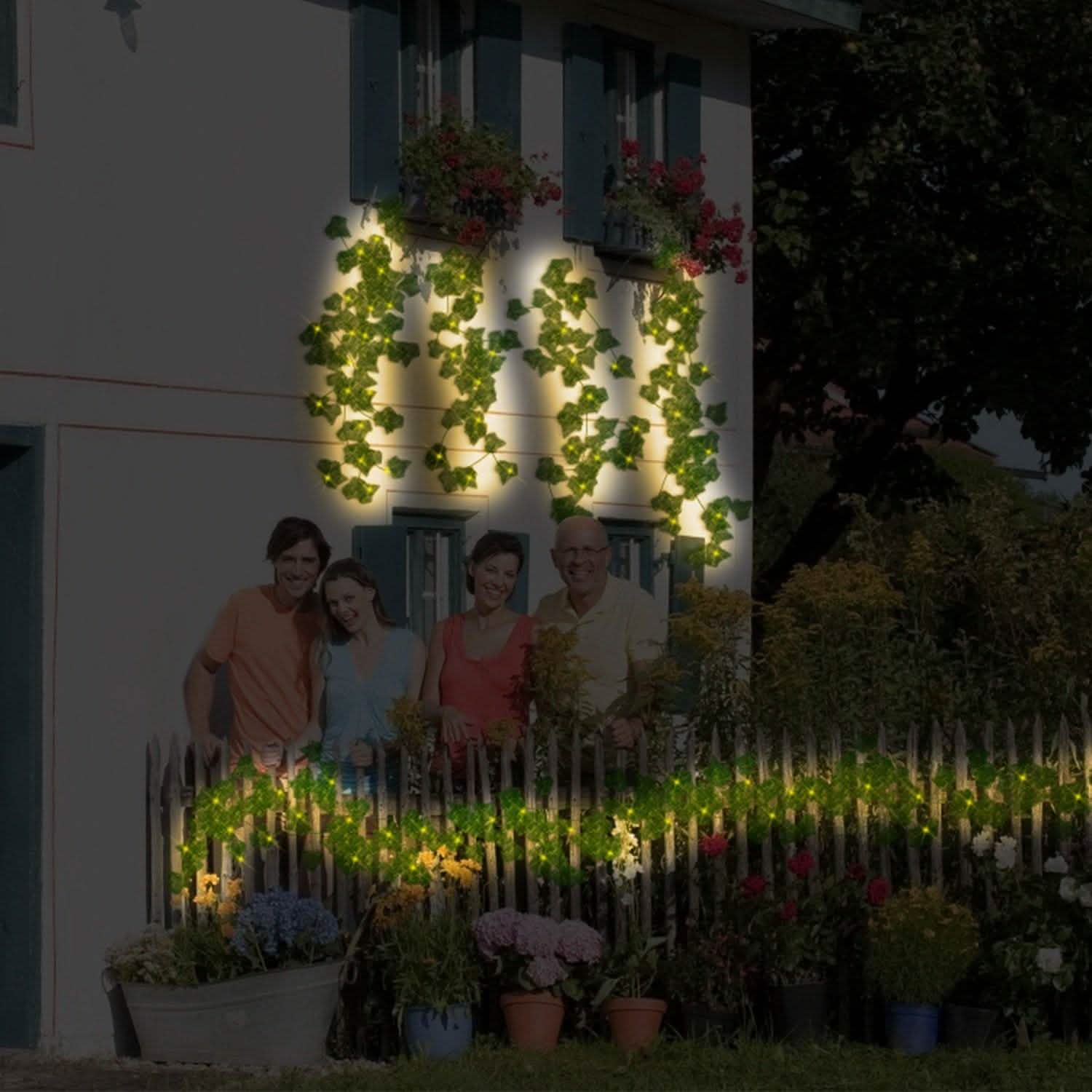 Artificial Ivy Leaves String Lights Outdoor Lighting - Tophatter Daily Deals