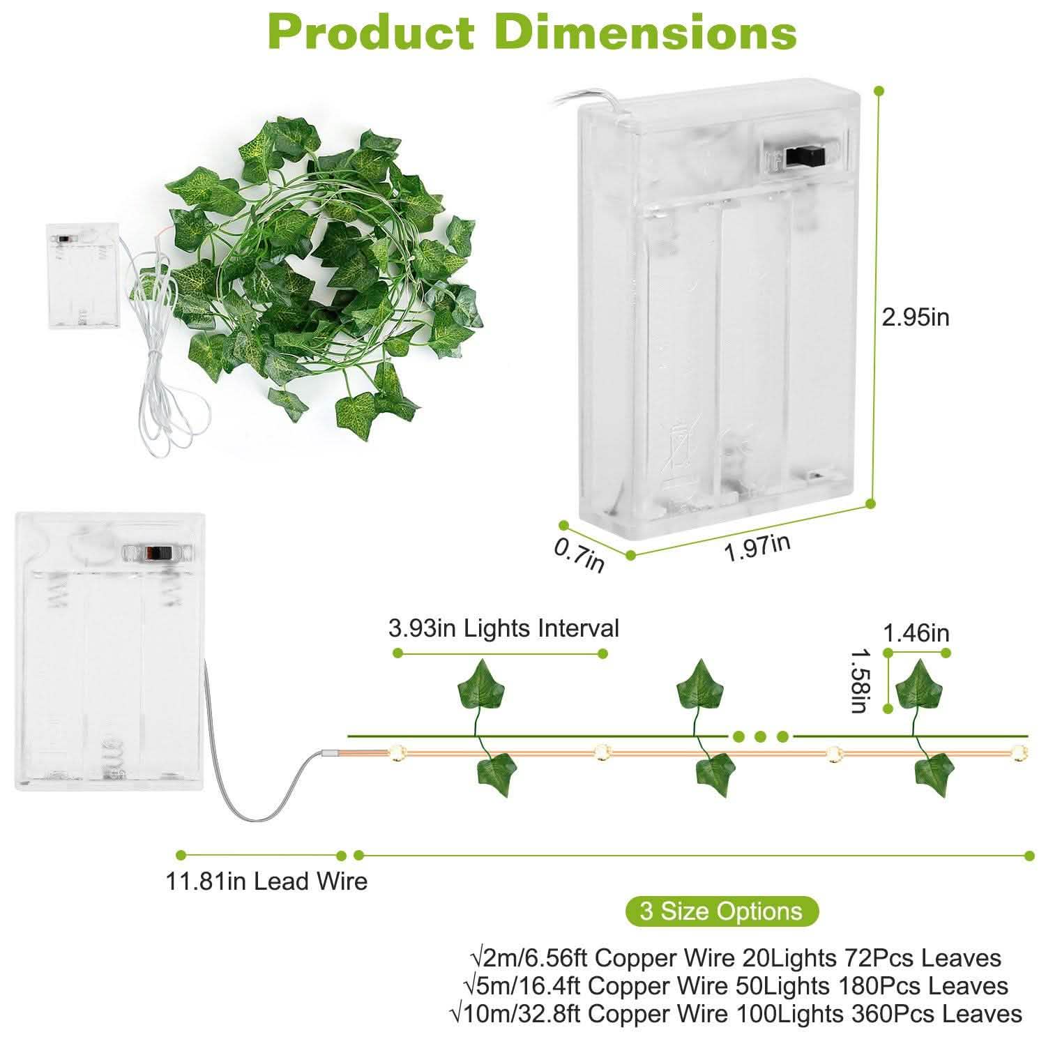 Artificial Ivy Leaves String Lights Outdoor Lighting - Tophatter Daily Deals