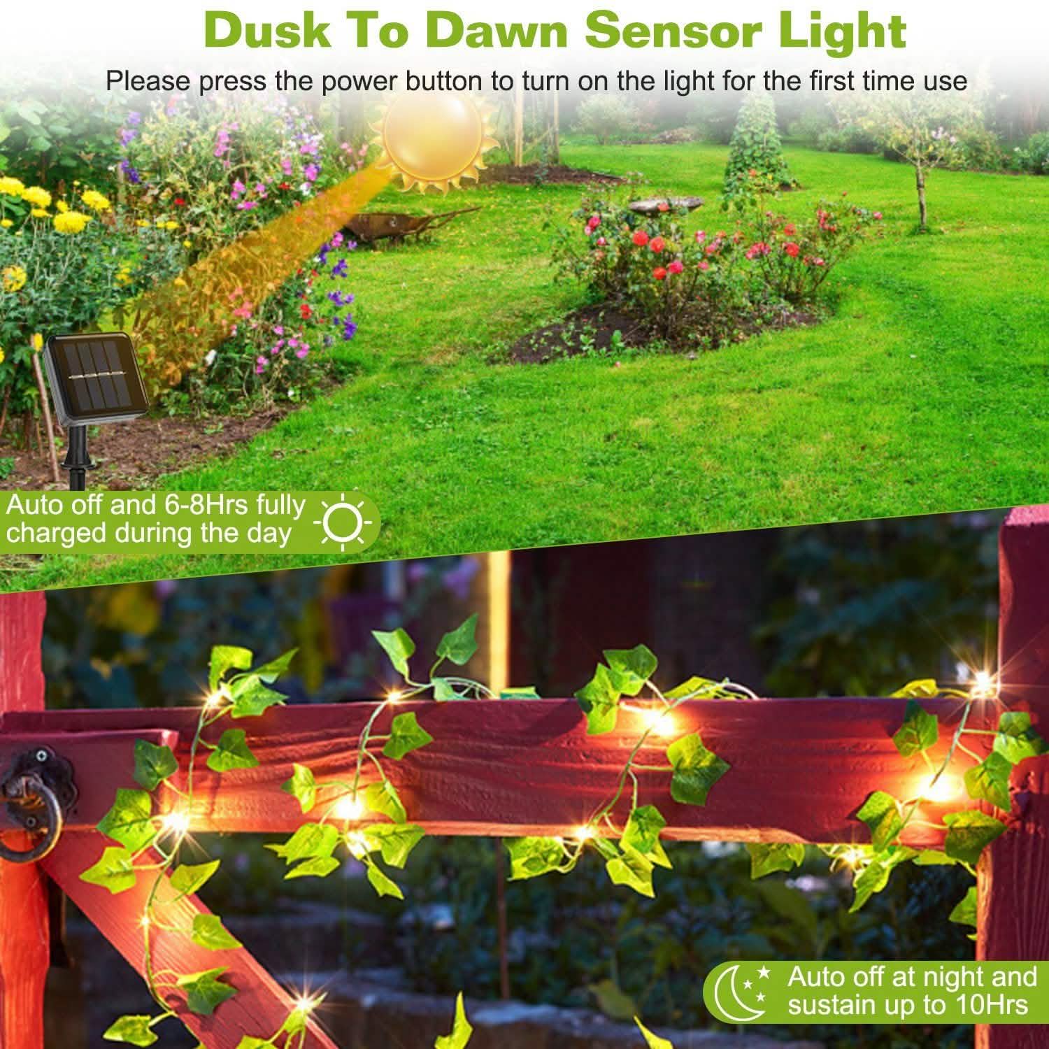 Artificial Ivy Leaves String Lights Outdoor Lighting - Tophatter Daily Deals