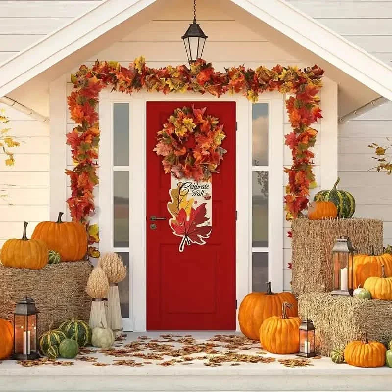 Artificial Maple Leaf Rattan Seasonal Decor - Tophatter Daily Deals