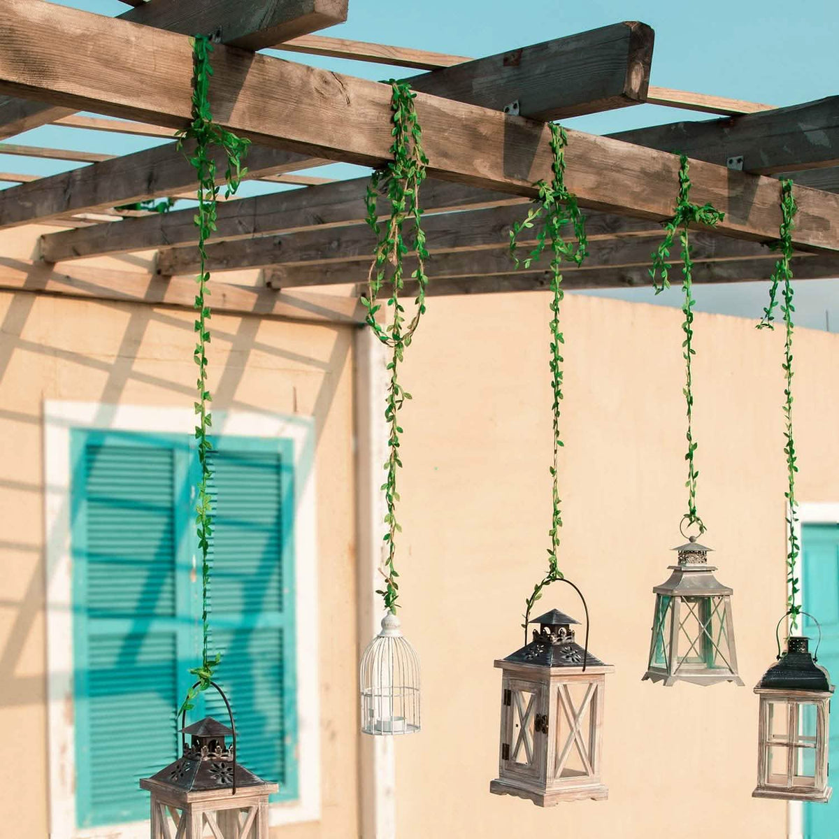 Artificial Vines Leaves String Garden & Patio - Tophatter Daily Deals