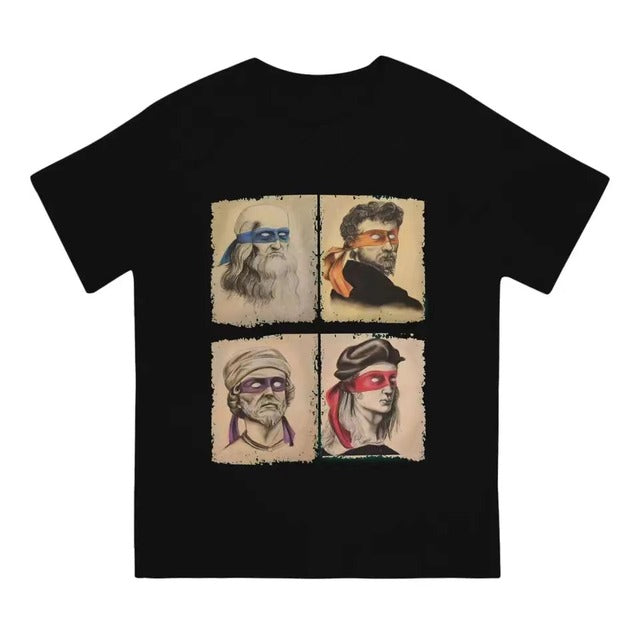 Artists Cotton T Shirt Graphic Street Wear Black Tee - Tophatter Daily Deals