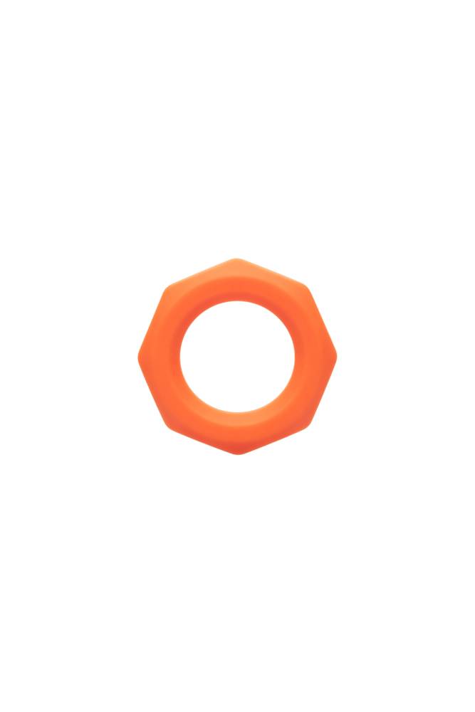 Cal Exotics - Alpha - Liquid Silicone Sexagon Ring - Orange Sex Toy - Tophatter Daily Deals