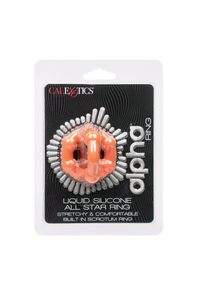 Cal Exotics - Alpha - Liquid Silicone All Star Ring - Orange Sex Toy - Tophatter Daily Deals