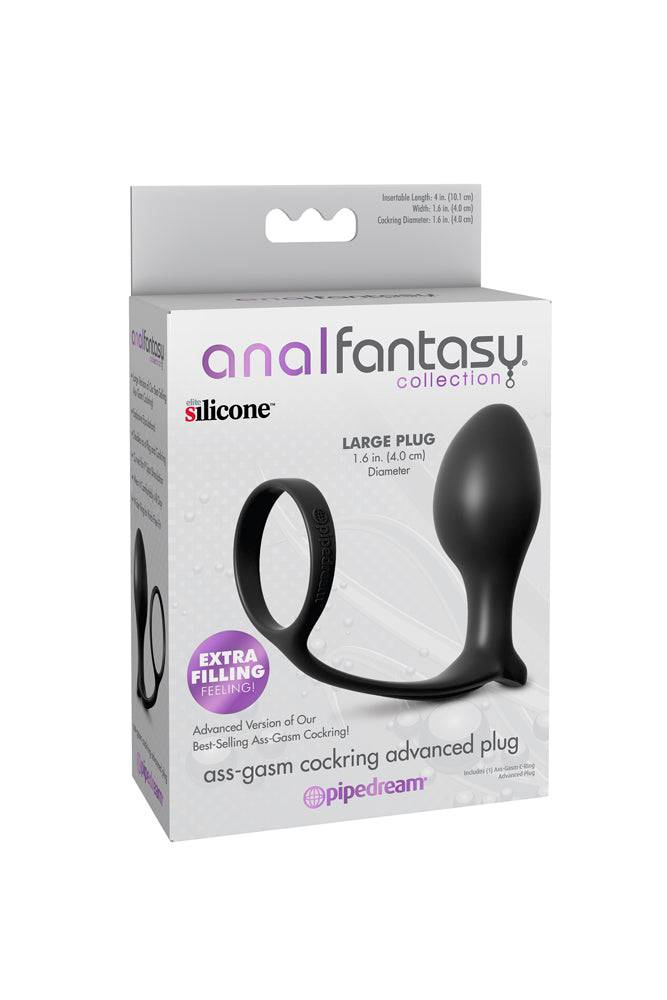 Pipedream - Anal Fantasy - Ass-gasm Cock Ring Advanced Plug - Black Sex Toy - Tophatter Daily Deals