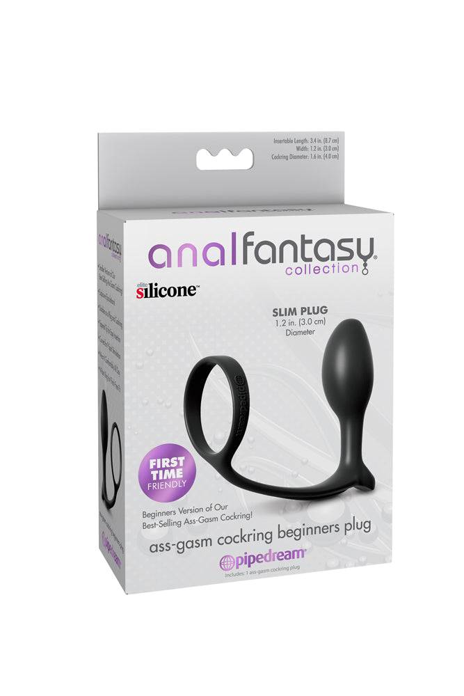 Pipedream - Anal Fantasy - Ass-gasm Cock Ring Beginners Plug - Black Sex Toy - Tophatter Daily Deals