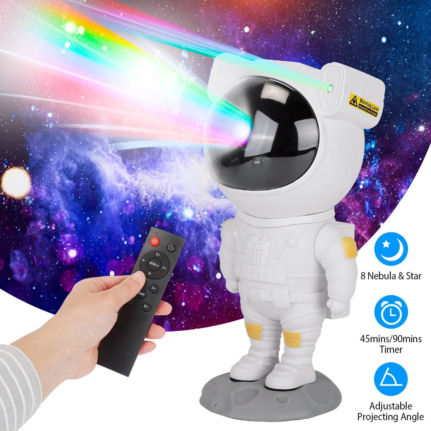 Astronaut Star Projector Light with Remote Control Indoor Lighting - Tophatter Daily Deals