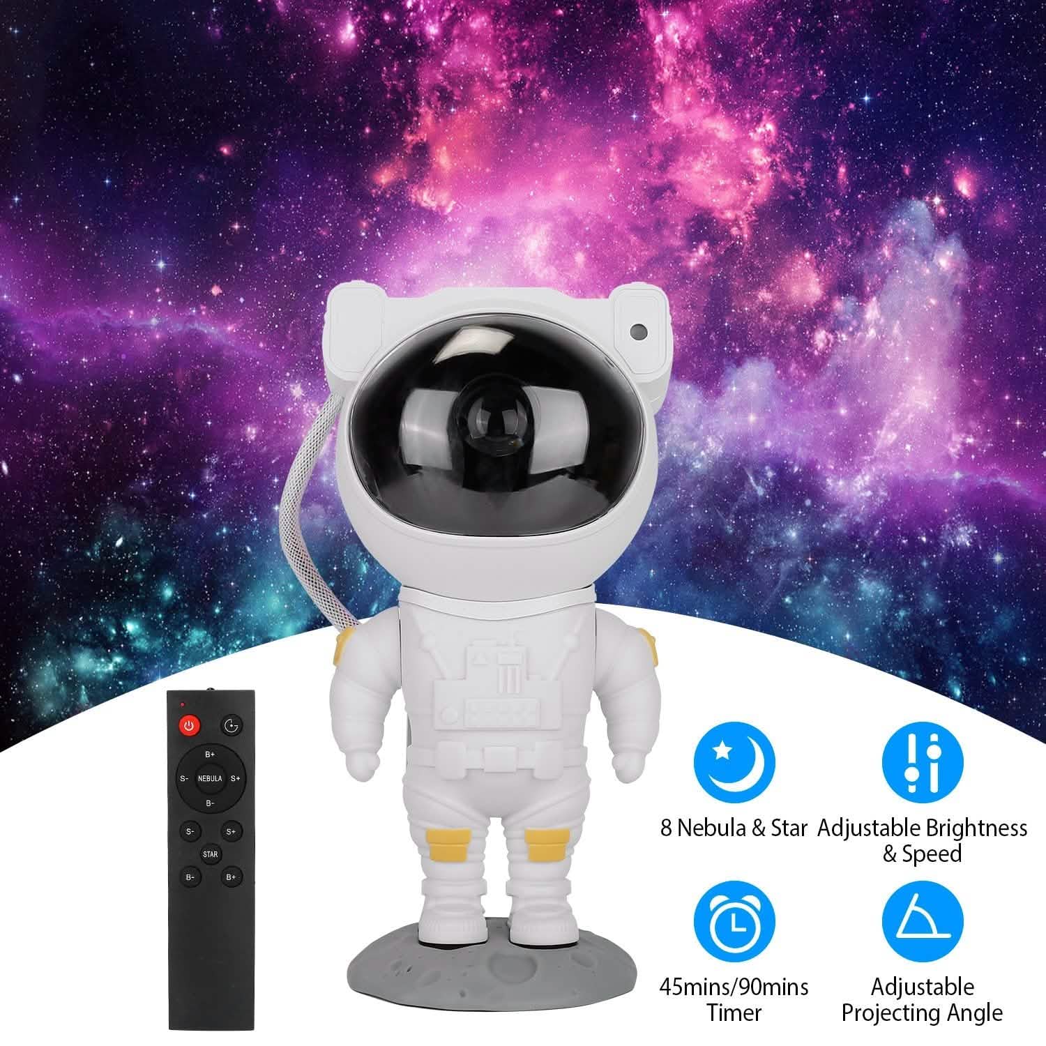 Astronaut Star Projector Light with Remote Control Indoor Lighting - Tophatter Daily Deals