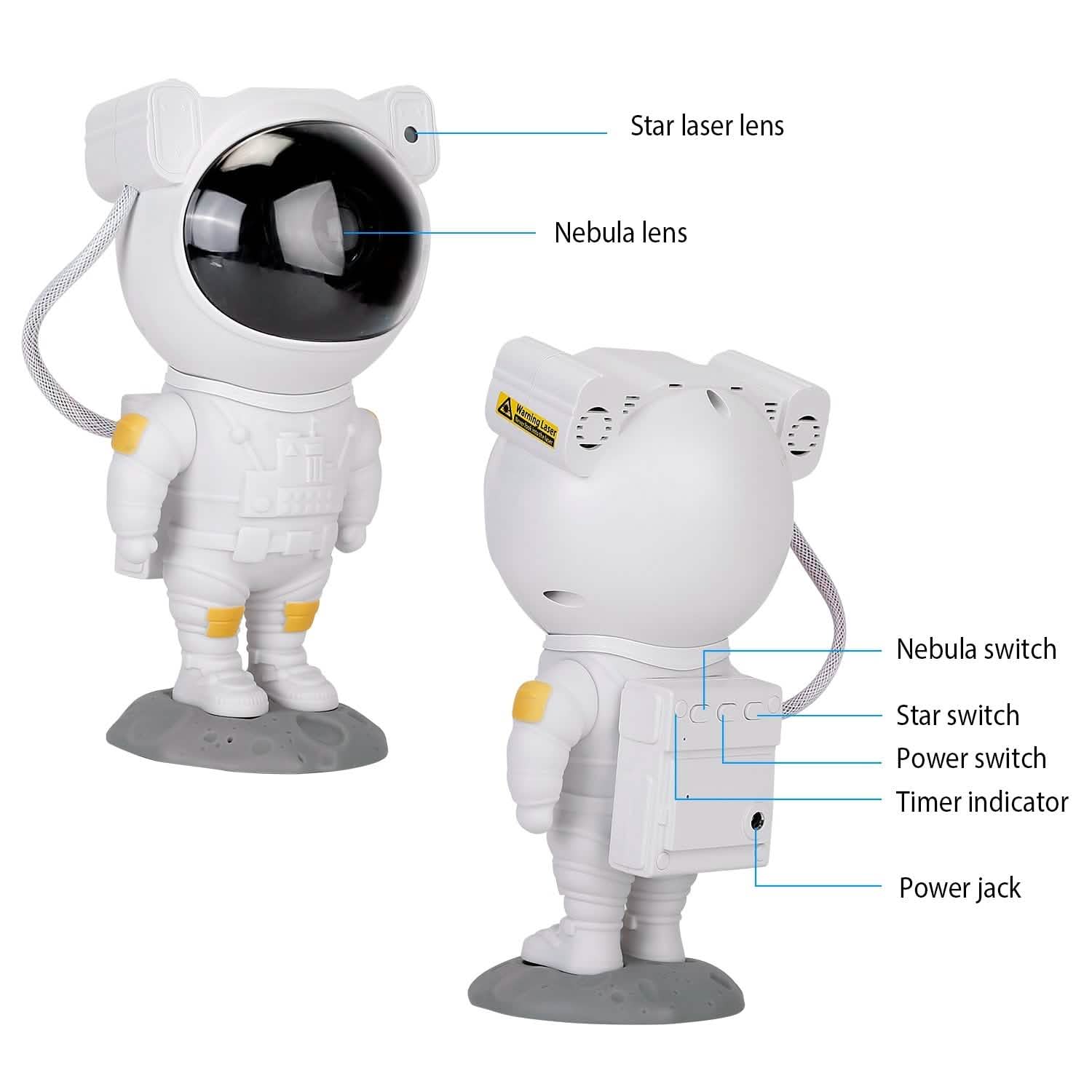 Astronaut Star Projector Light with Remote Control Indoor Lighting - Tophatter Daily Deals