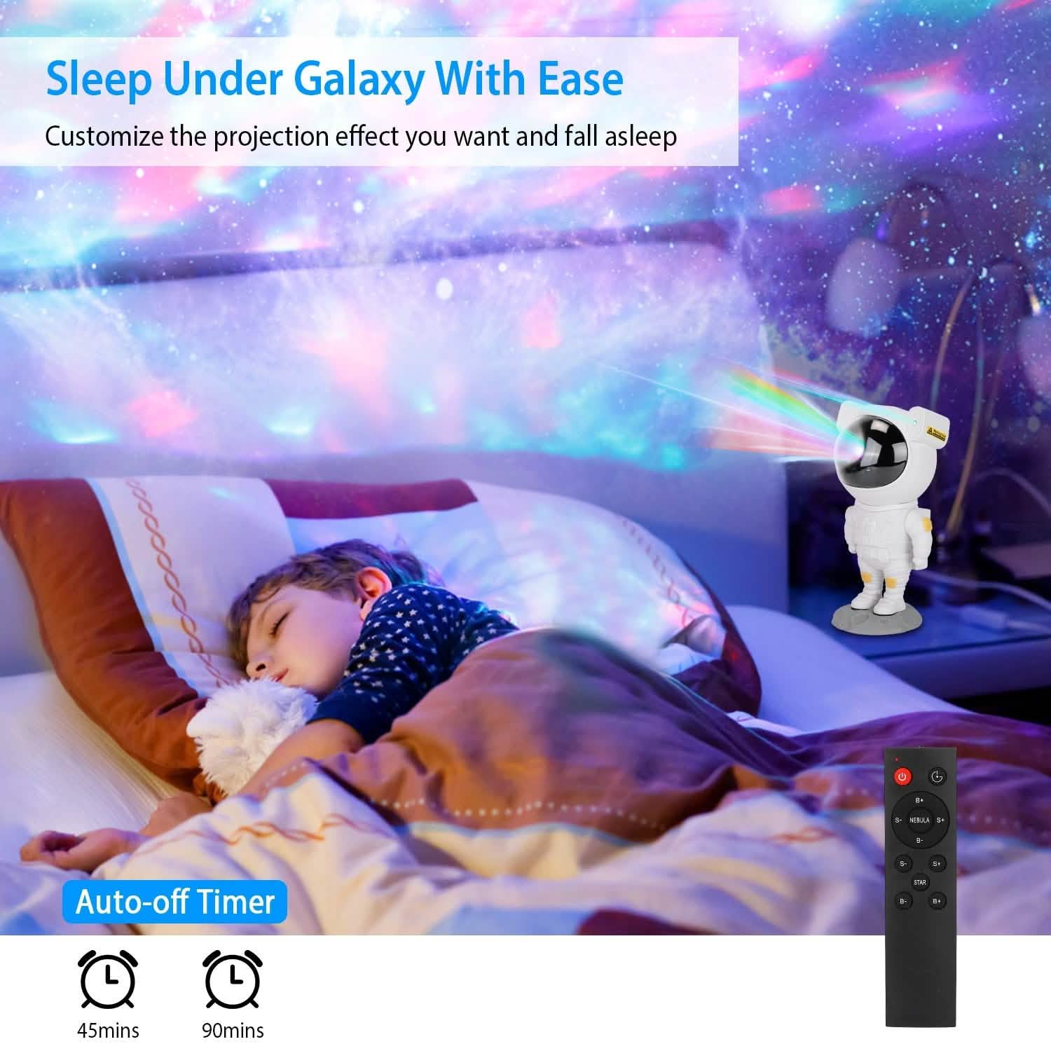 Astronaut Star Projector Light with Remote Control Indoor Lighting - Tophatter Daily Deals