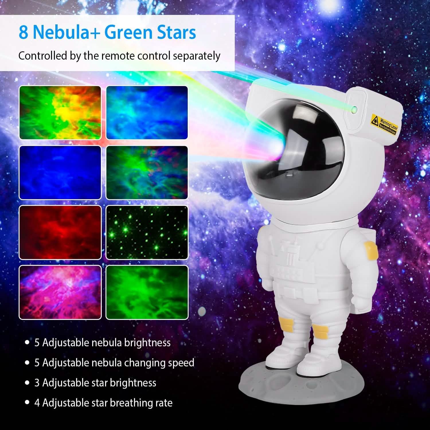 Astronaut Star Projector Light with Remote Control Indoor Lighting - Tophatter Daily Deals