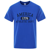 Fashion 1776 Athletic Tee Clothes Blue Tee - Tophatter Daily Deals