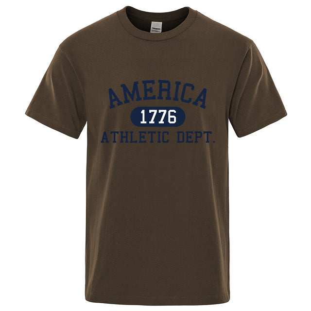 Fashion 1776 Athletic Tee Clothes Brown Tee - Tophatter Daily Deals