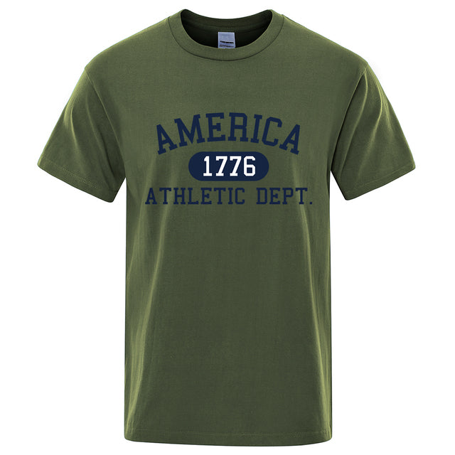 Fashion 1776 Athletic Tee Clothes Dark Gree Tee - Tophatter Daily Deals