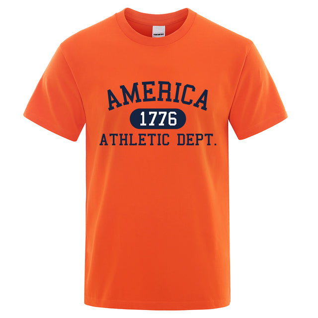 Fashion 1776 Athletic Tee Clothes Orange Tee - Tophatter Daily Deals