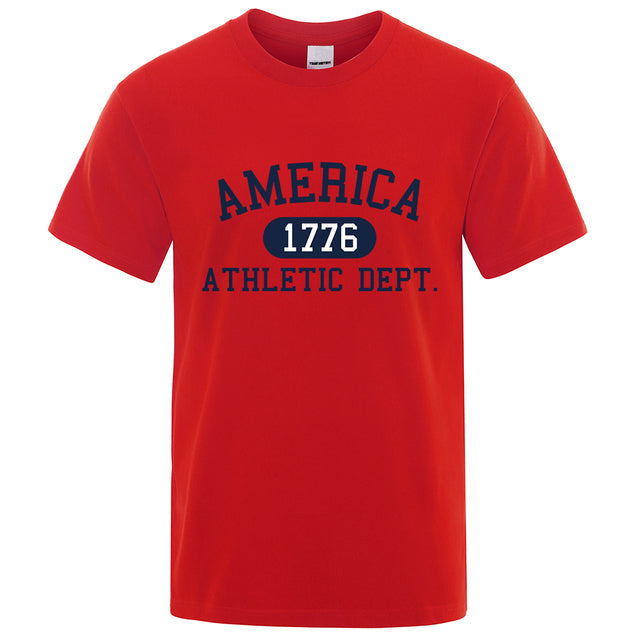 Fashion 1776 Athletic Tee Clothes Red Tee - Tophatter Daily Deals