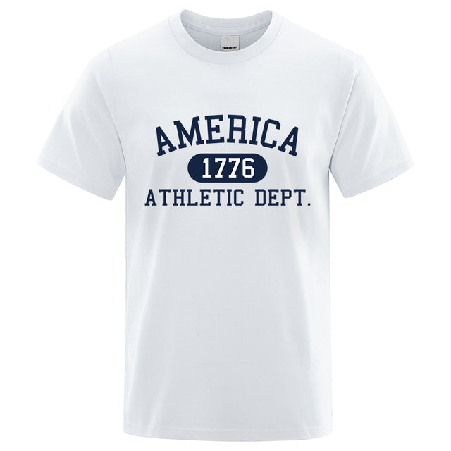 Fashion 1776 Athletic Tee Clothes White Tee - Tophatter Daily Deals