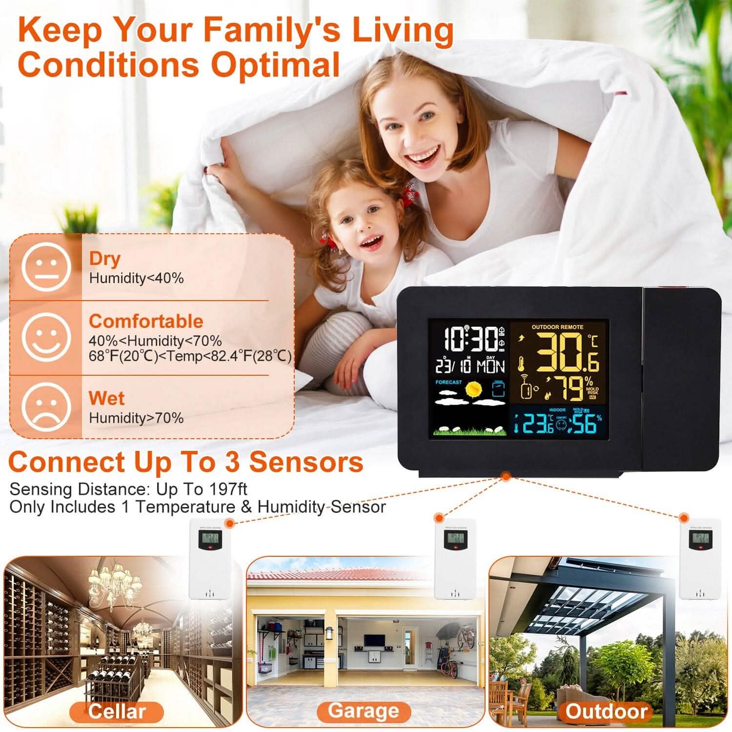 Atomic Projection Alarm Clock Household Appliances - Tophatter Daily Deals