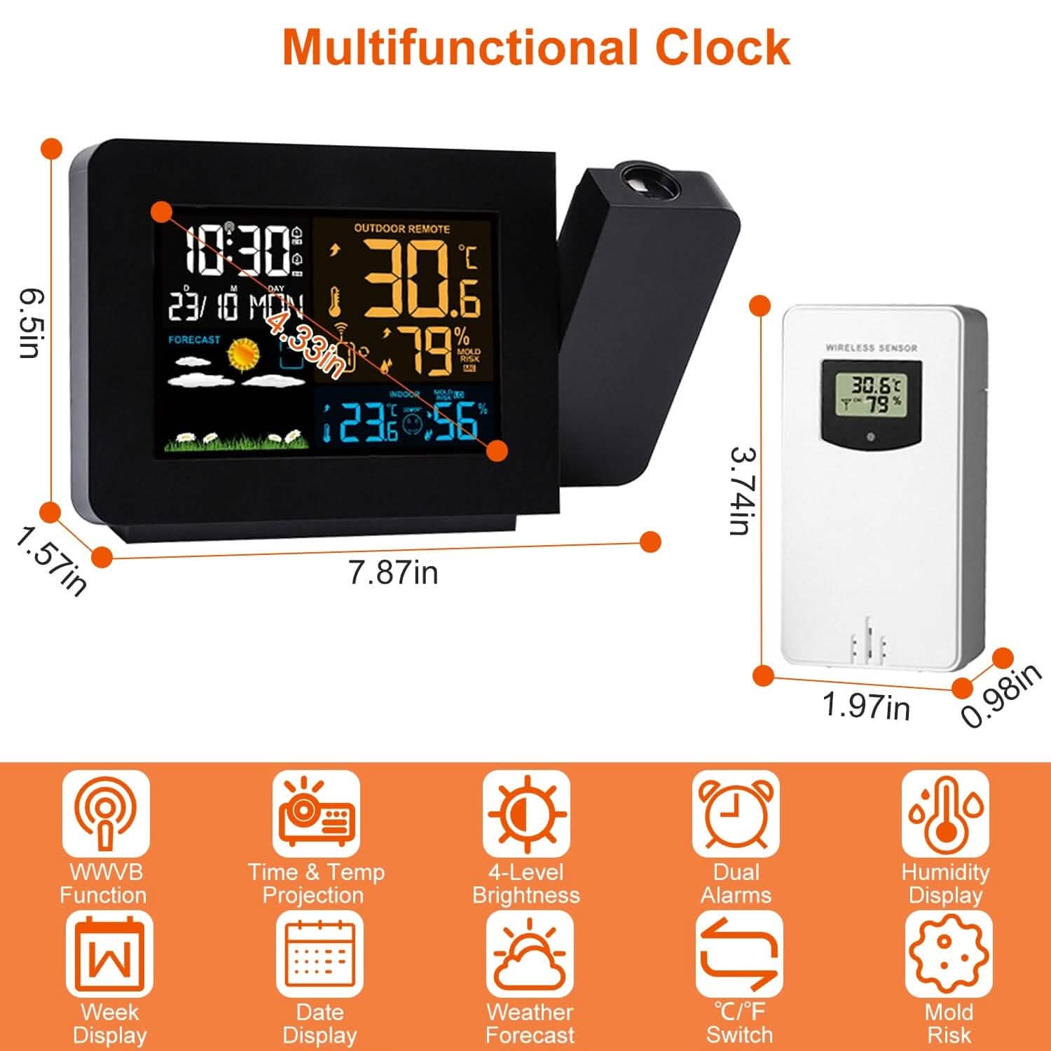 Atomic Projection Alarm Clock Household Appliances - Tophatter Daily Deals